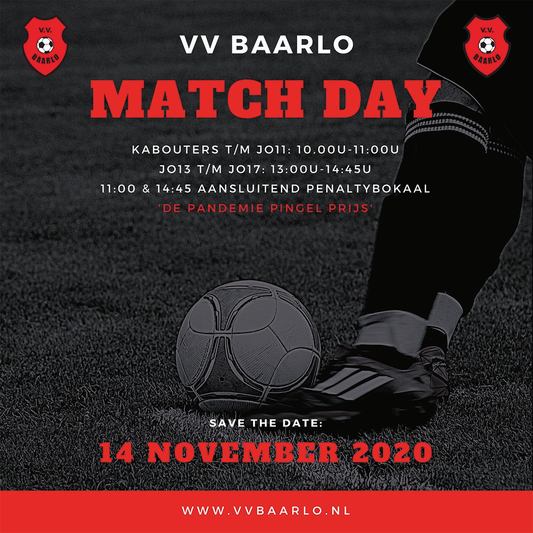 Matchday VVBaarlo jeugd 14 11 2020