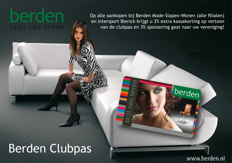 Berden clubpas advertentie