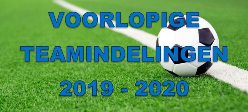 Teamindelingen 2019 2020