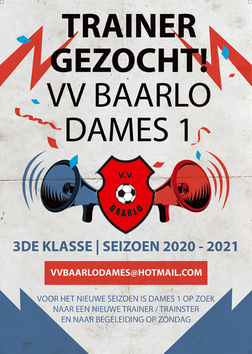 Trainer dames gezocht poster